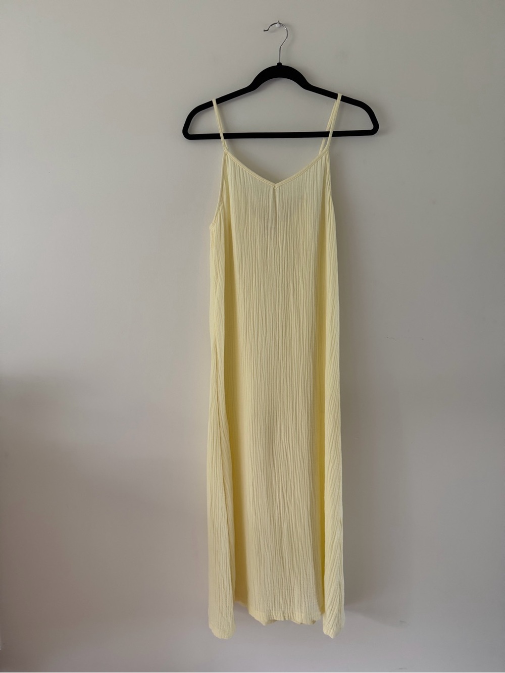 Haven Well Within 100% Organic Cotton Yellow Minimalist Cottage Maxi Dress Med